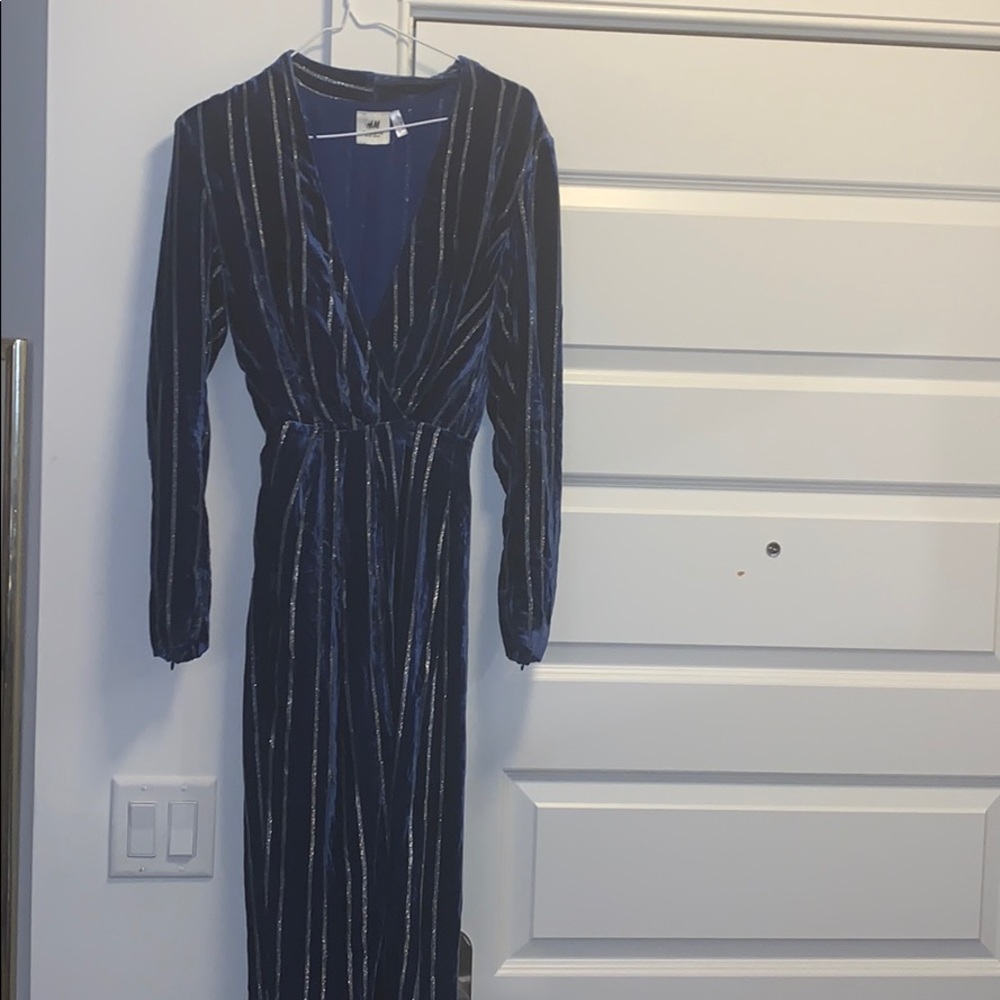 Velveteen wrap dress